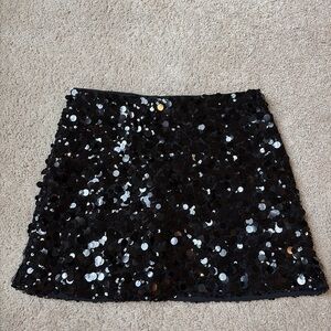 Womens Abercrombie Black Sequin Mini Scarlett Mini Skirt Skort Size Small